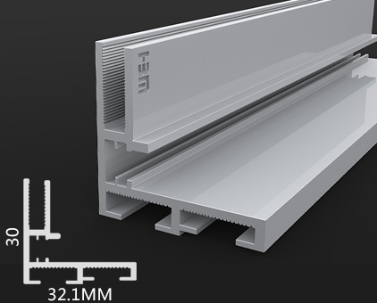 HBMC-W-30超薄卡布灯箱铝型材(加厚壁厚款)