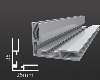 HBMC35-25超薄两用卡布灯箱铝型材